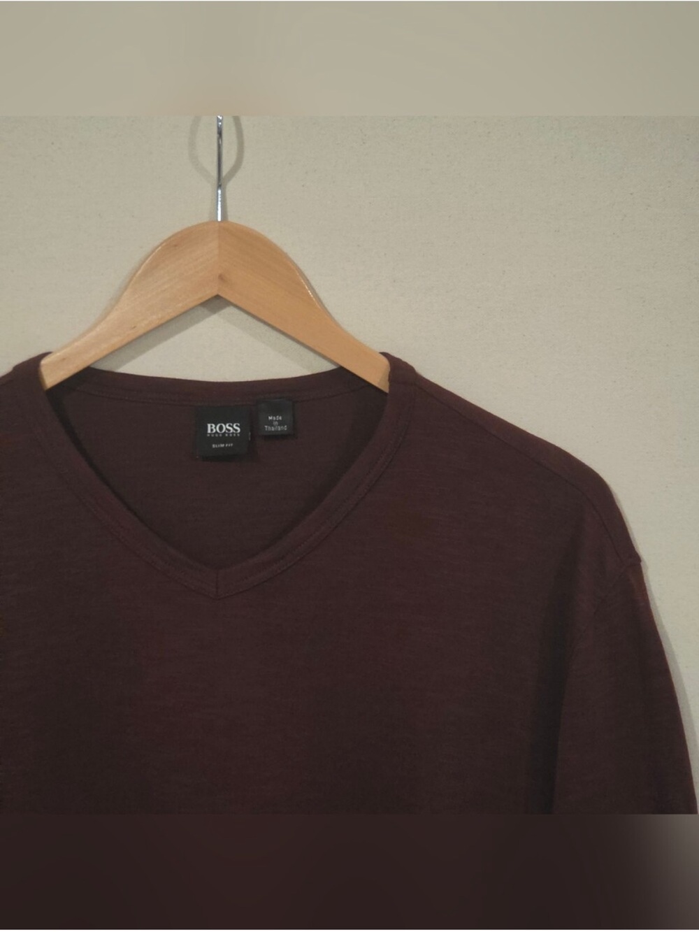 Hugo Boss Slim Fit Long Sleeve V Neck T Shirt XXL